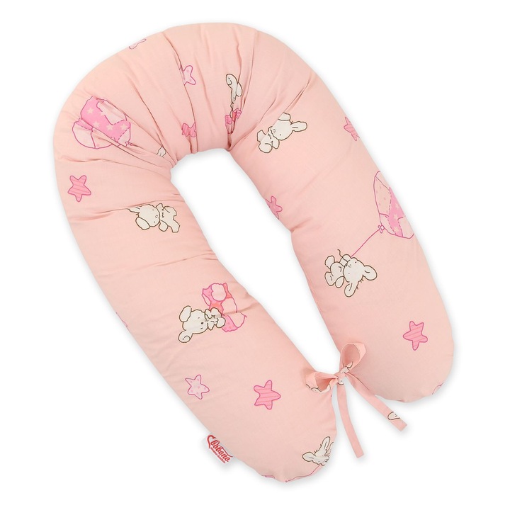 Fata pentru perna de gravida Bobono, 100% bumbac 170cm