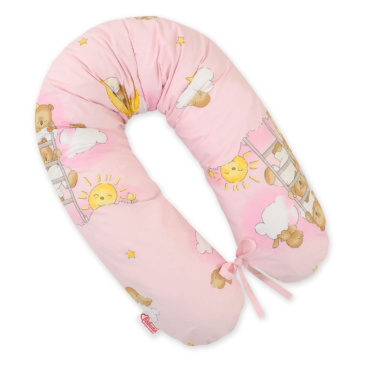 Fata pentru perna de gravida Bobono, 100% bumbac 170cm