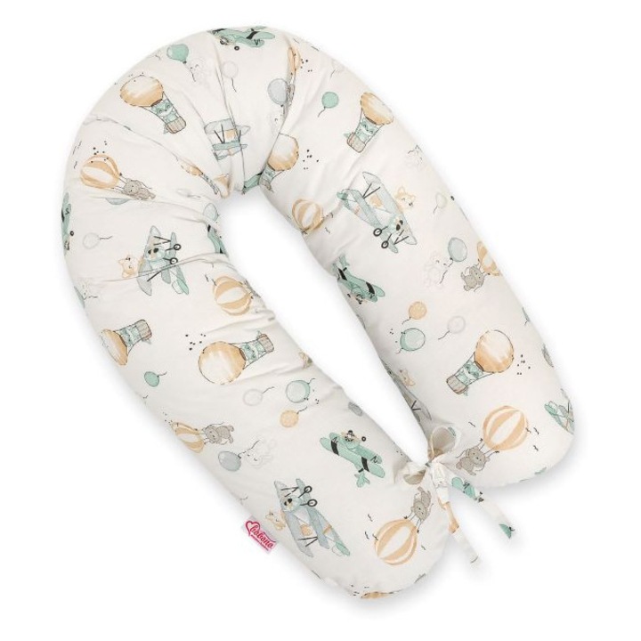 Fata pentru perna de gravida Bobono, 100% bumbac 170cm