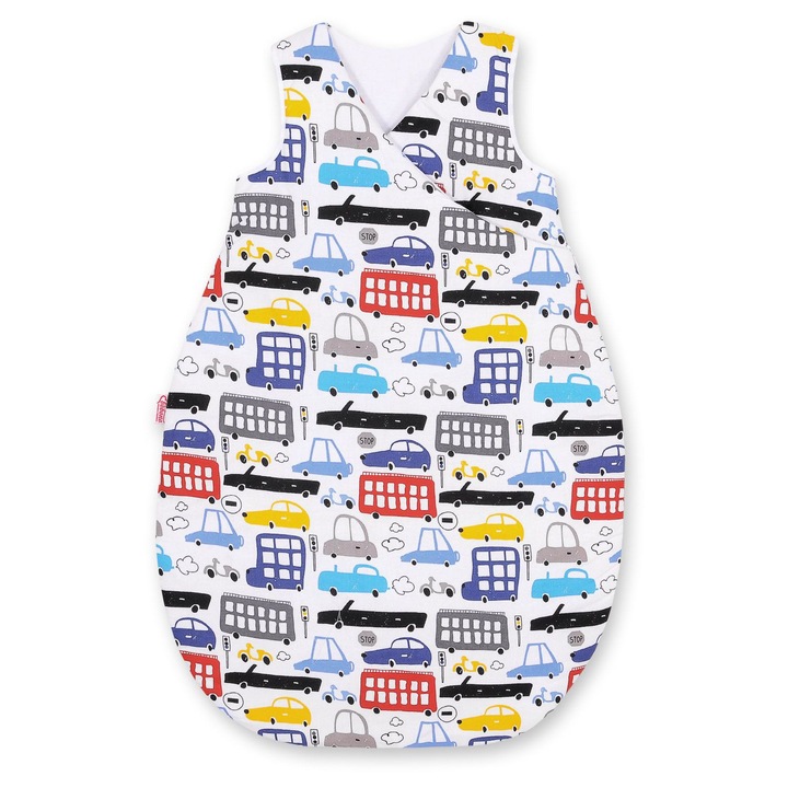 Sac de dormit Bobono pentru copii, 3-12 luni, TOG 2.5, bumbac, 72x48cm, multicolor