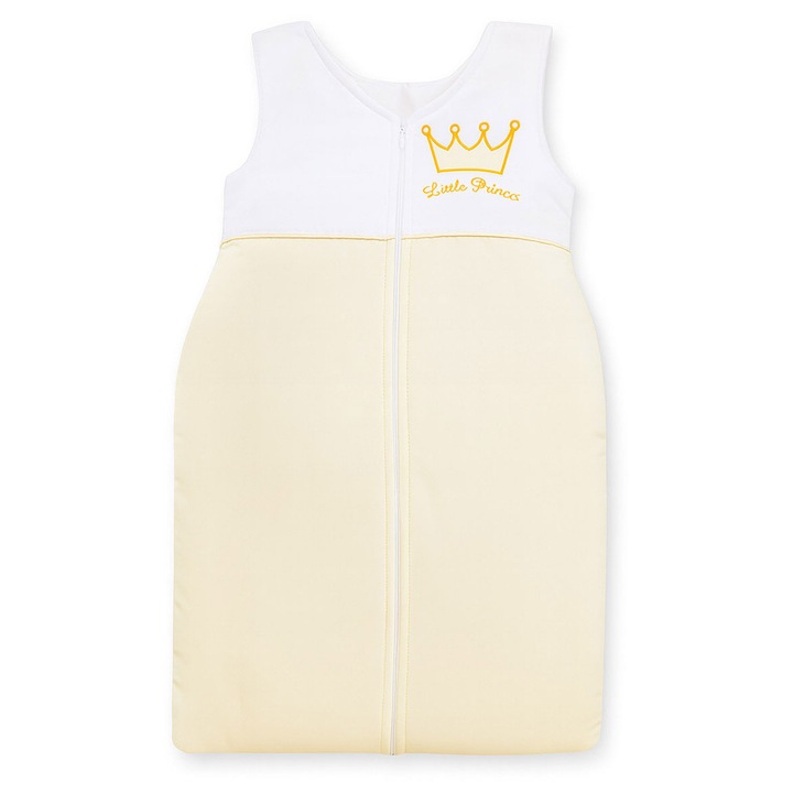 Sac de dormit Bobono, model Little Princess, 6-12 luni, TOG 2.5, crem, 72x40x50cm
