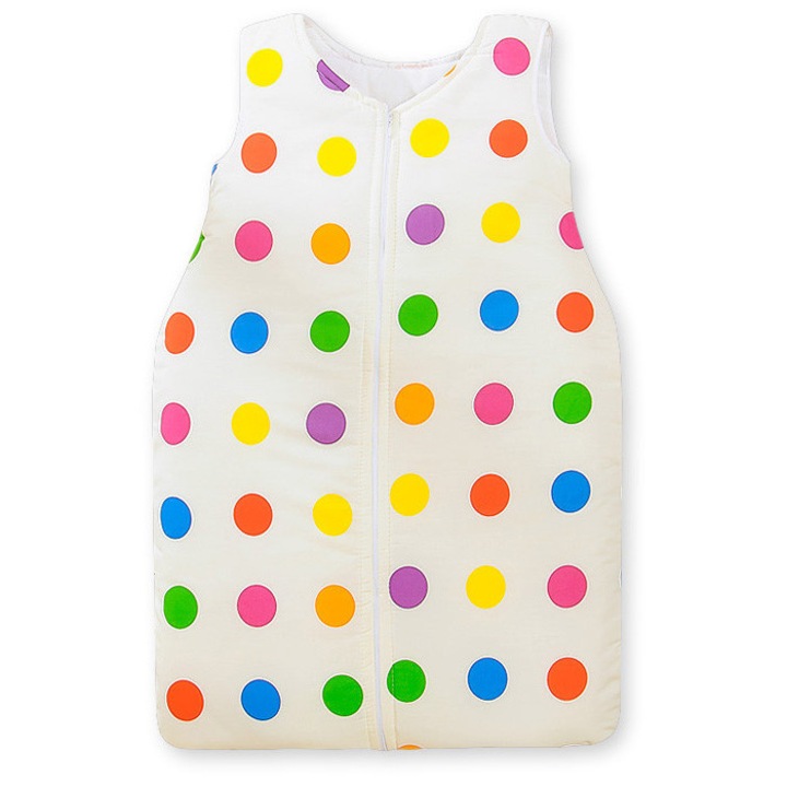 Sac de dormit Bobono, 6-12 luni, TOG 2.5, bumbac, multicolor, 72x40x50cm