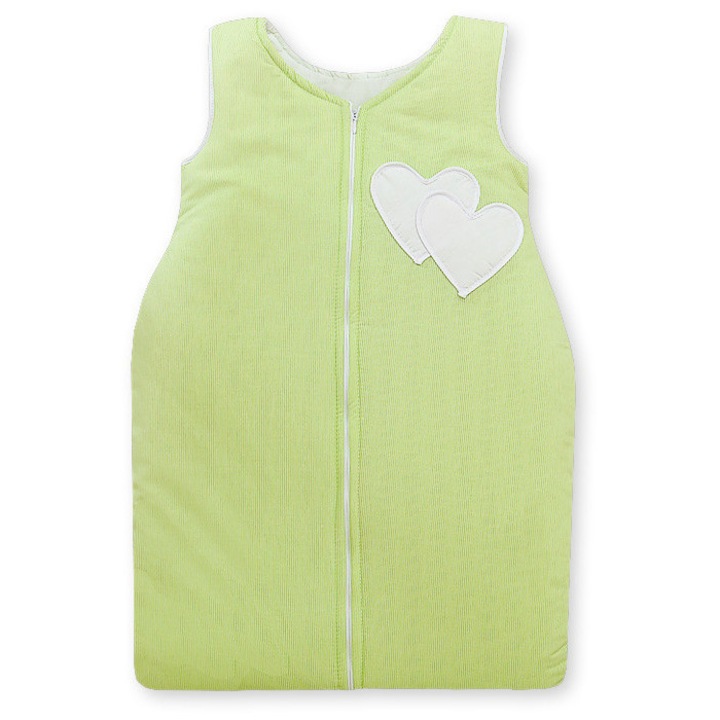 Sac de dormit Bobono, TOG 2.5, bumbac, 6-12 luni, verde