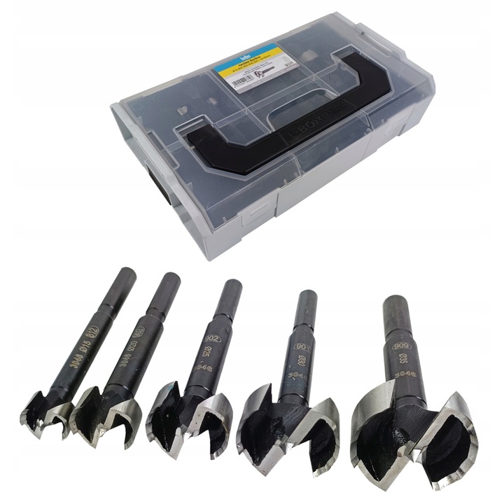 Set de 5 Burghie Forstner Heller Lemn 15-35mm, 90mm Lungime