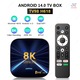 Смарт ТВ Бокс Mediaplayer 8K, 4K UHD MIANDREE®, Android 14, Wi-Fi 6, Bluetooth 5.4, Quad-Core, 64GB, HDR10+, HDMI, Bluetooth Дистанционно с Гласови Команди – Смарт ТВ Бокс за Netflix, YouTube, Prime Video, Актуализация чрез USB и TF Карта