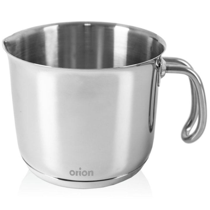 Тенджера от неръждаема стомана Artemis Anett, 1L, 17x12,5x10,5cm, с дръжка и чучур, сребриста