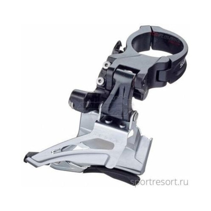 Shimano Deore FD M618 H első váltó, 2x10 sebességes, 34,9 mm bilincs, fekete