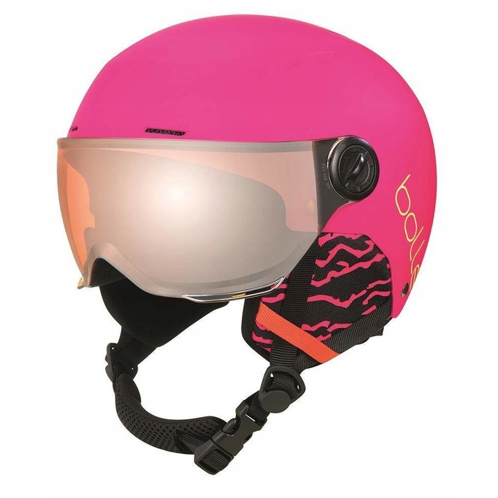 Casca Schi Copii Bolle Quiz Visor Roz S 52-55cm
