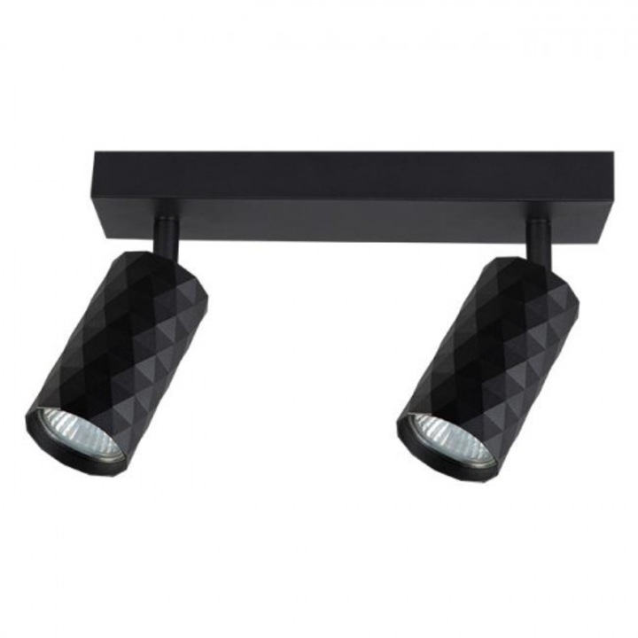 Aplica LED MasterLed Glamour 2x35W, negru, 350° rotire, 90° inclinare, 260x60x160mm