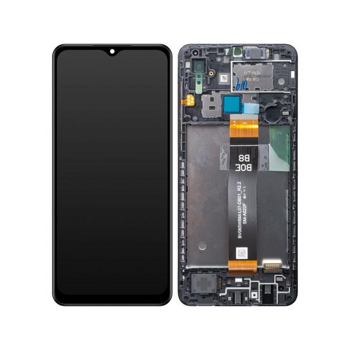 Display cu Touchscreen Samsung Galaxy A02 A022 cu Rama Negru Service Pack GH82-25249A