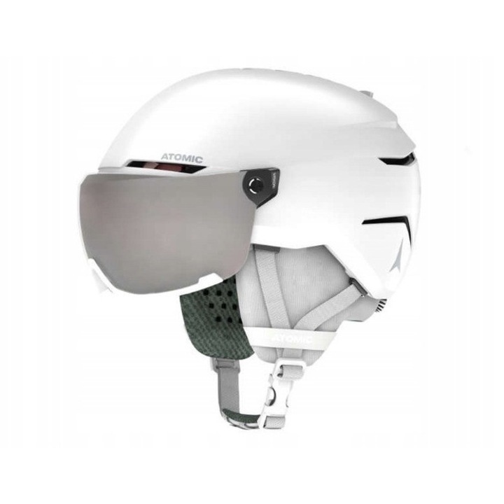 Casca schi copii Atomic Savor Visor Jr Alba XS 48-52cm
