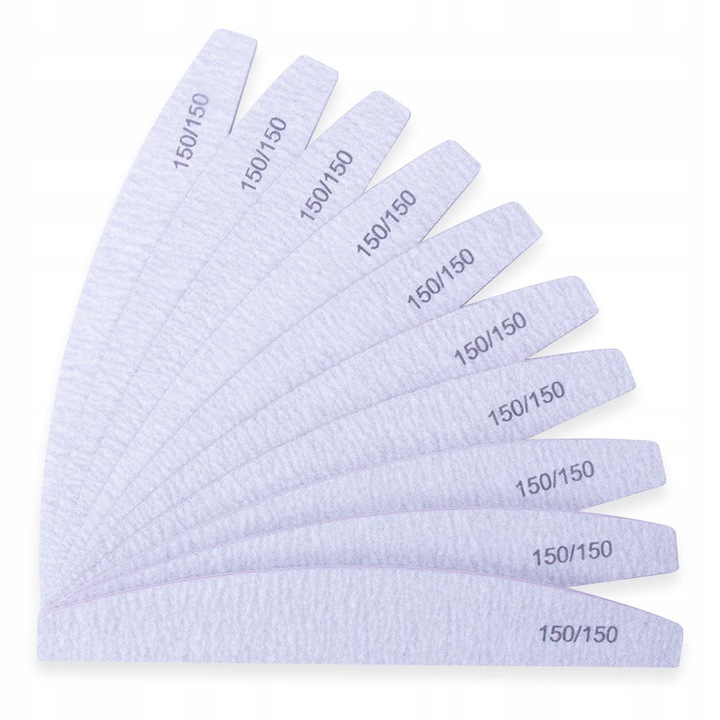 100x Pilnik Profesional Pentru Unghii Ladita Zebra Granulatie 150/150