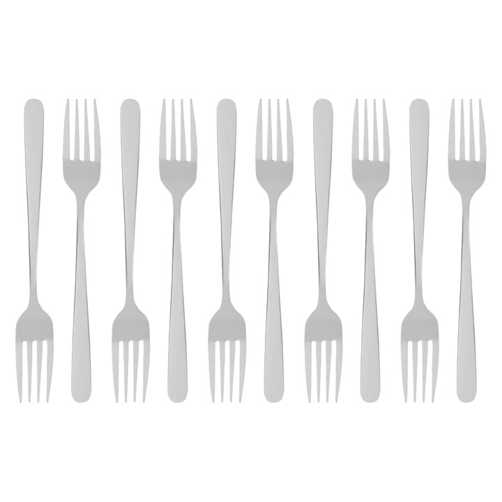 Комплект прибори WIDELEC 10бр VIENNA, сребърни, 20,4см