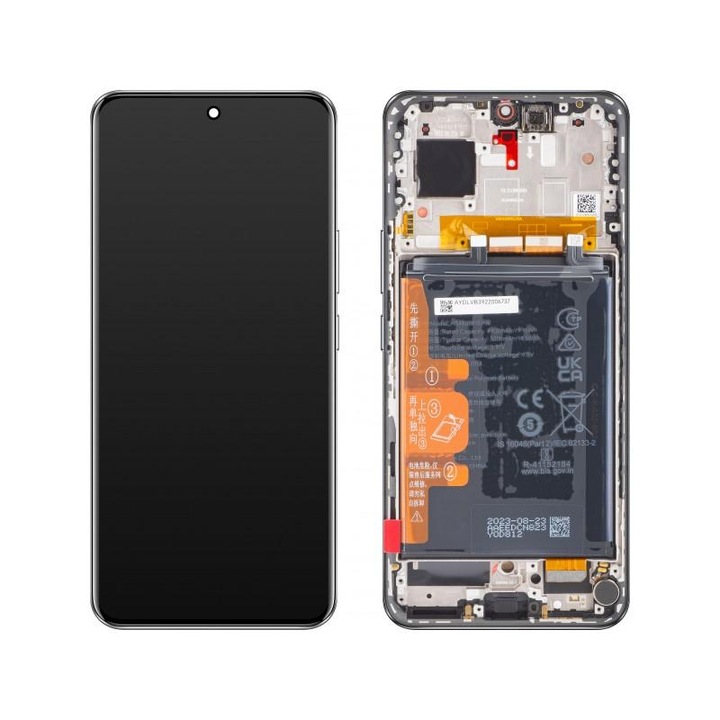 Display Touchscreen Honor 90 cu Rama și Acumulator Negru (Midnight Black) Service Pack 0235AGDN