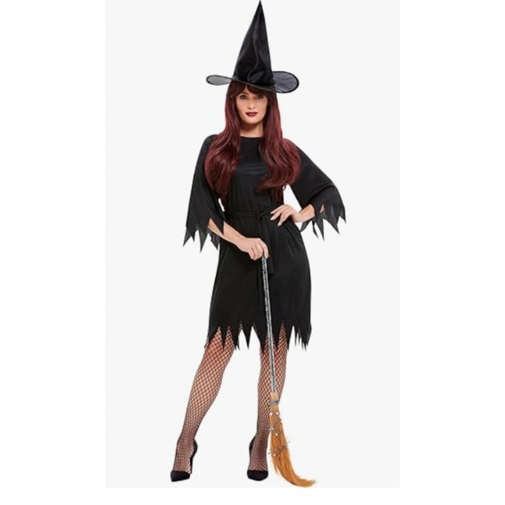 Costum Vrajitoare Femei Smiffy's, Marimea L, Rochie + Palarie