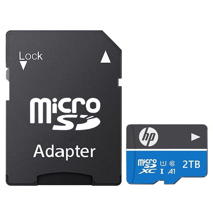 HP MicroSDXC карта памет 2TB с адаптер, 100MB/s, водоустойчива