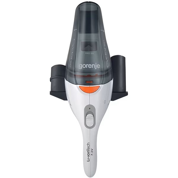 Aspirator de mana GORENJE Free Go 0.4l, 7.2 V, autonomie max 14 min, alb-gri
