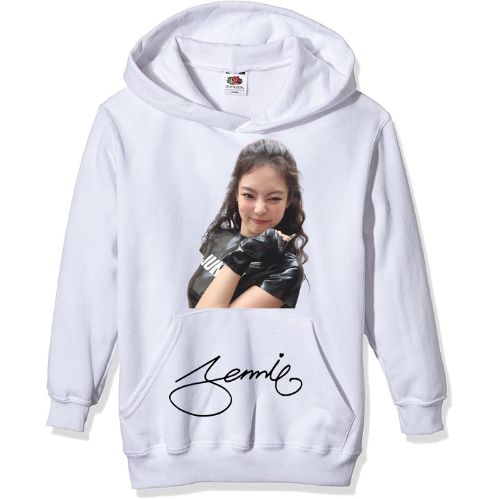 Hanorac personalizat blackpink jump jennie kpop blinks, Unisex, Alb, XS