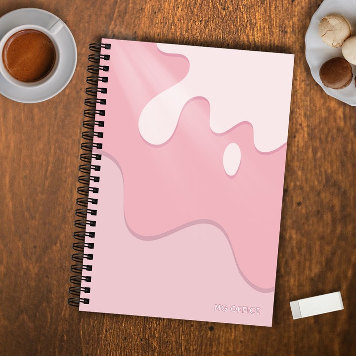 Spirálfüzet A5 80 lap sima 80g/m2 prémium papír, Eper, MG Office