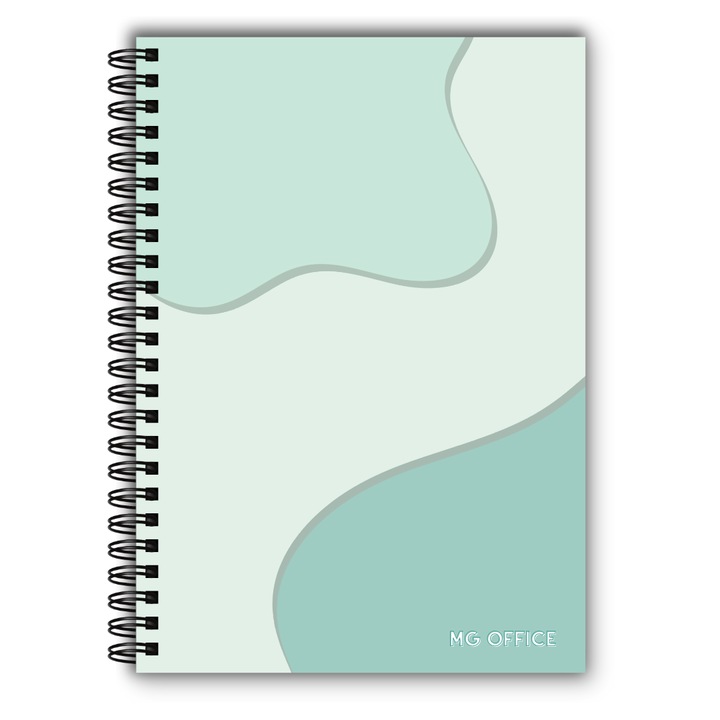 Caiet Foaie Velina A5 Spirala 80 File Mint MG Office Caiete Notite Foi Netede Albe 80g/mp Glossy Softcover