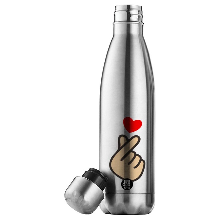 Termos din inox, 500ml, design dublu perete, capac etans, reciclabil