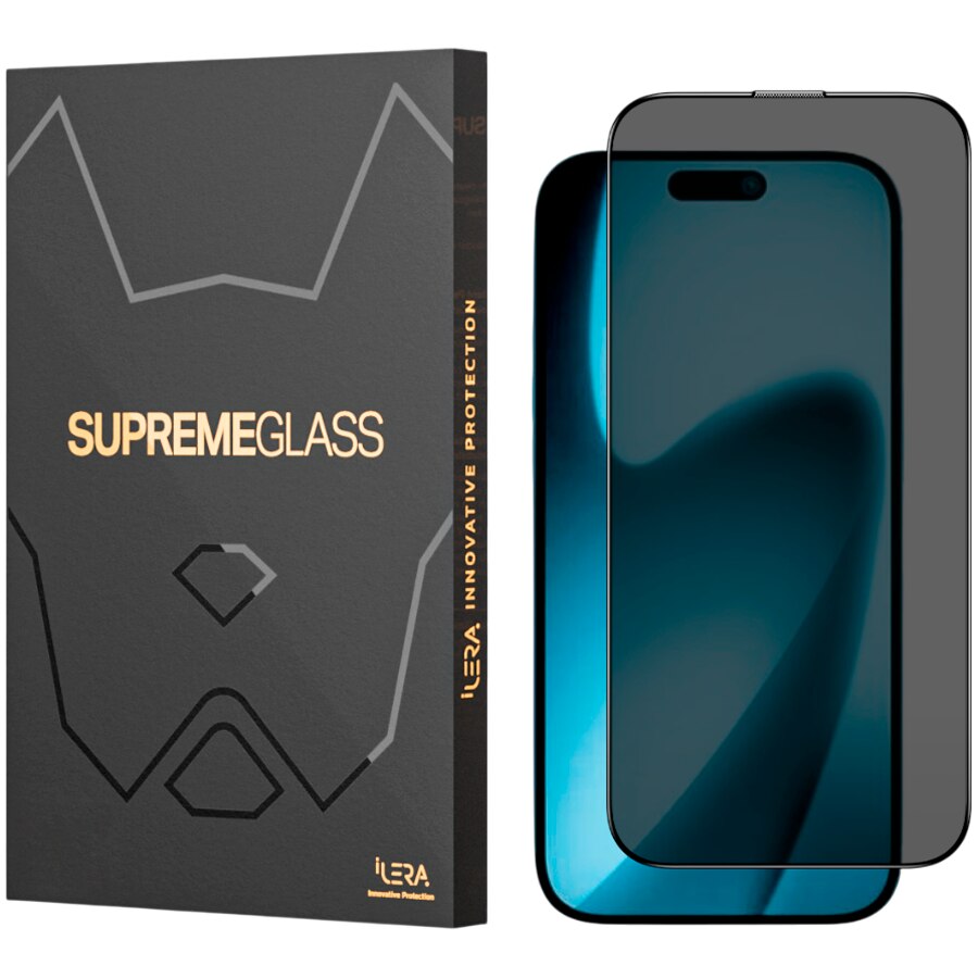 Folie protectie Privacy iLera DeLuxe Incognito Glass pentru iPhone 17