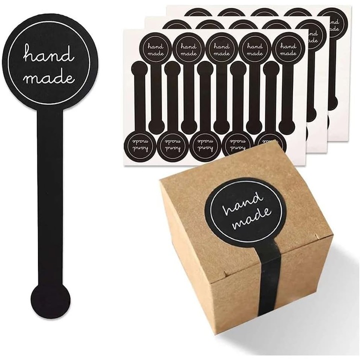 Set 200 etichete ComResi, negru, 3x10cm