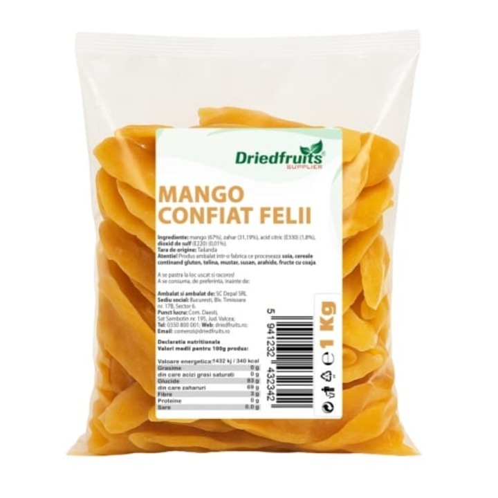 Mango confiat felii Driedfruits - 1 kg