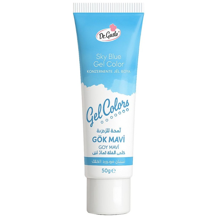 Colorant Alimentar Gel – Concentrat - Albastru Azur - 50 Grame – Dr Gusto