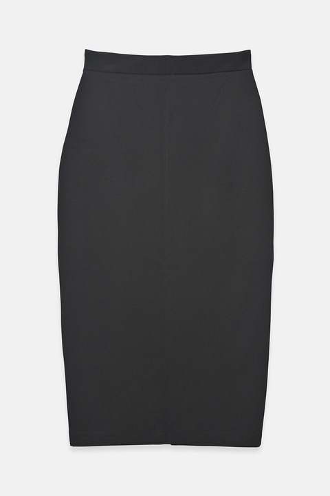 LC WAIKIKI, Fusta creion midi cu model uni, Negru stins