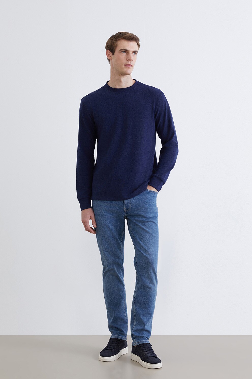LC WAIKIKI, Blugi slim fit cu talie medie, Albastru lavanda, 34