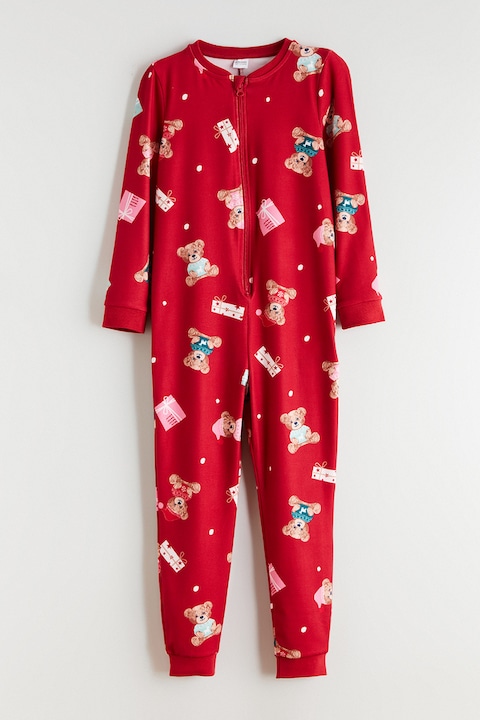 LC WAIKIKI, Salopeta de casa cu model de Craciun, Rosu