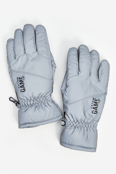 LC WAIKIKI, Manusi cu vatelina si imprimeu text, Gri cenusiu, 16-18 CM