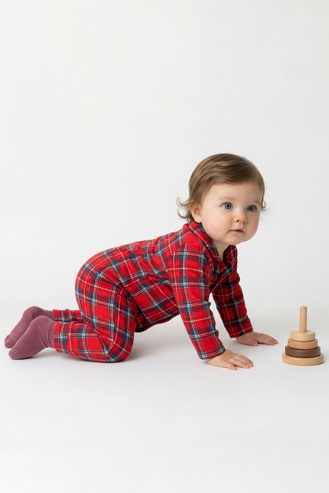 LC WAIKIKI, Salopeta lunga in carouri, Rosu/Albastru