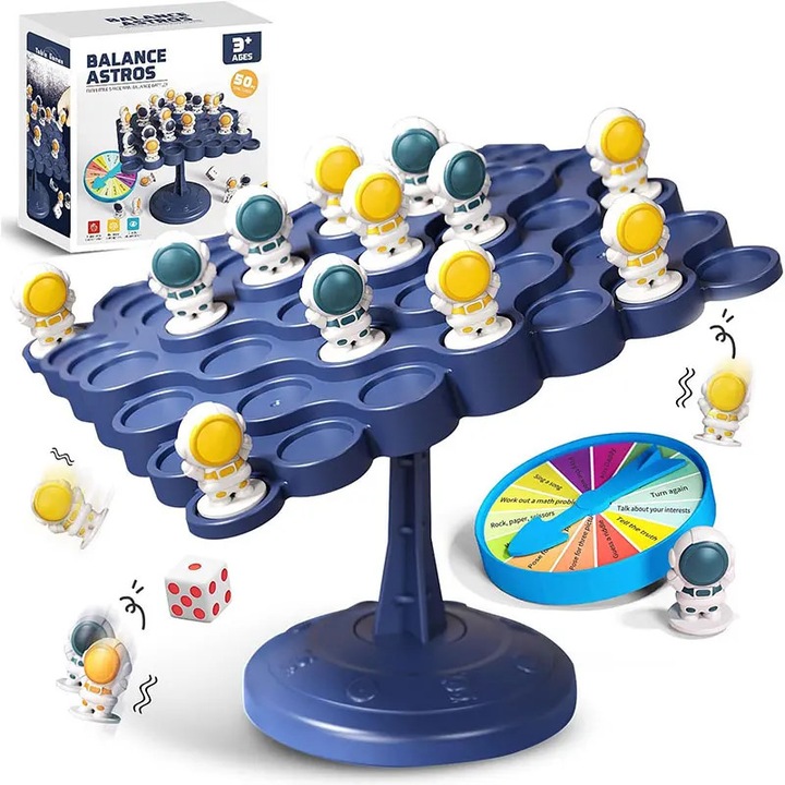 Jucarie educativa Universe, Garsonal®, + 3 ani, 50 piese, educationala, interactiva, matematica, numarare, Albastru