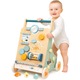 Antemergator din Lemn cu Activitati Educationale "LikeSmart Sunny Wood Walker" – Jucarie Montessori pentru Bebelusi 9-18 Luni | Incurajeaza Mersul, Dezvoltarea Motorie si Coordonarea | Design Premium cu Elemente Interactive