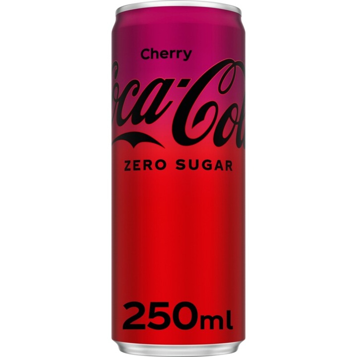Coca-Cola Zero Zahar Cirese, băutură carbogazoasă, 0.25l, fără zahăr