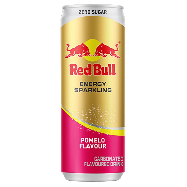 Red Bull Zero Pomelo, băutură energizantă fără zahăr, 0.25 l, aromă tropicală, doză