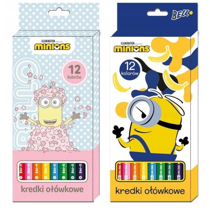 Creioane colorate Beniamin, set 12 culori, din lemn, pentru copii, 3+ ani