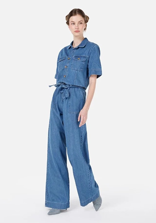 Salopeta COLIN'S, albastra, Kaki