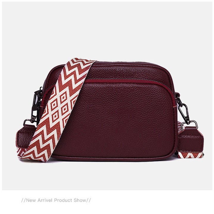 Kis négyzetes válltáska, khaki, stílusos és egyszerű