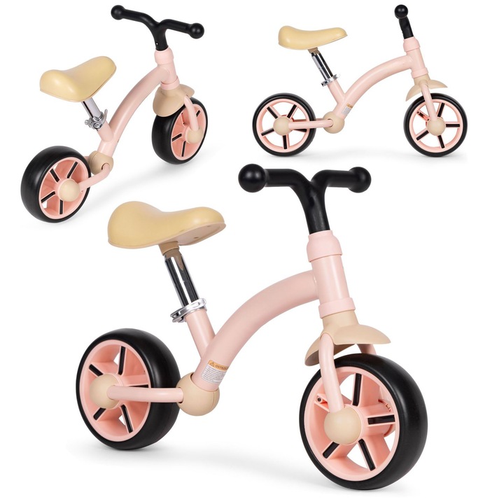 LikeSmart Balance Bike" pedál nélküli futóbicikli – 3+ év, acélszerkezet, 20 cm-es EVA kerekek, állítható ülés, kormányzár, 30 kg-ig terhelhető, bel- és kültéri használatra, rózsaszín