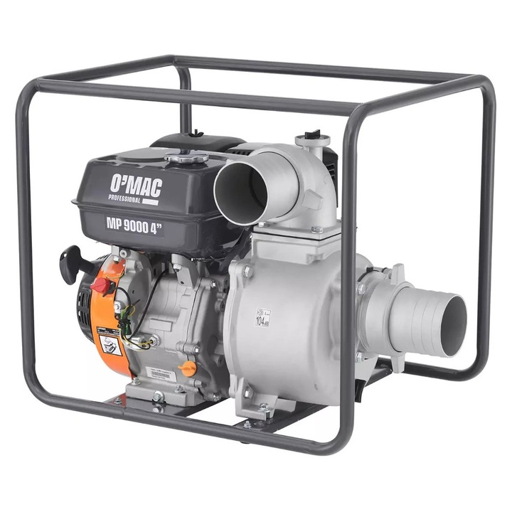 Motopompa apă O'MAC MP 9000, 4", motor termic, debit maxim 96 m³/h, 41, 3kg