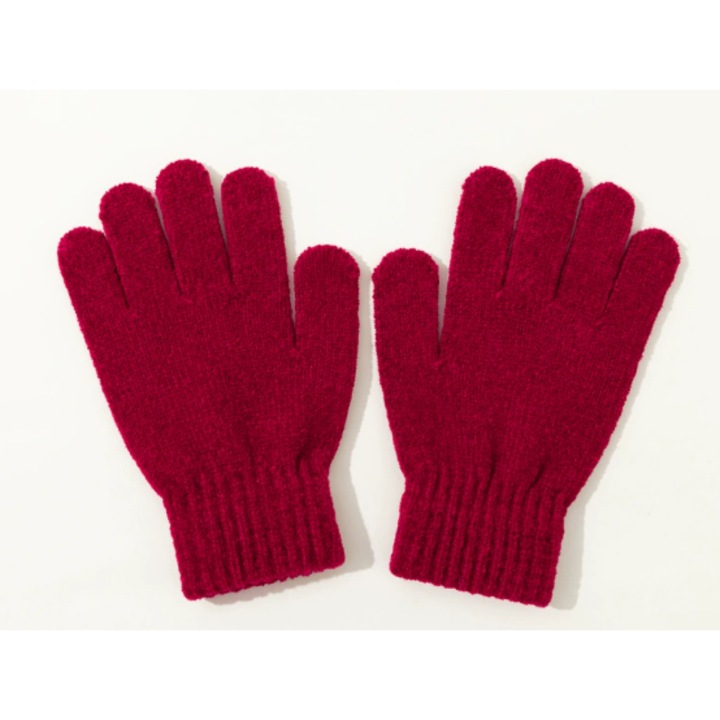 Manusi copii, ST-81, calduroase, rosii, cu captuseala din fleece