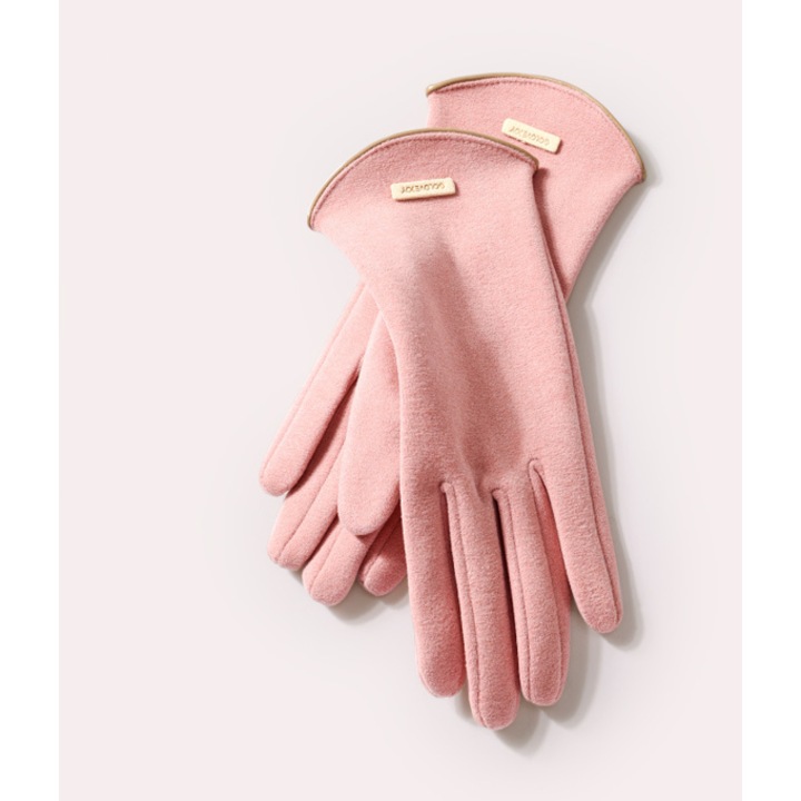 Ръкавици, подплатени с полар и удебелени за топлина и защита от студ, един размер, ST-45, розови