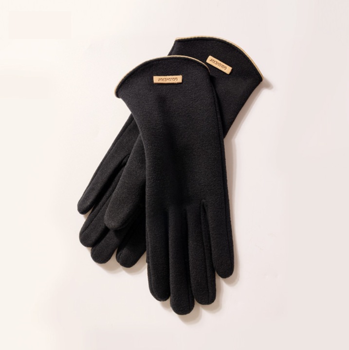 Ръкавици, подплатени с полар и удебелени за топлина и защита от студ, универсален размер, ST-46, черни