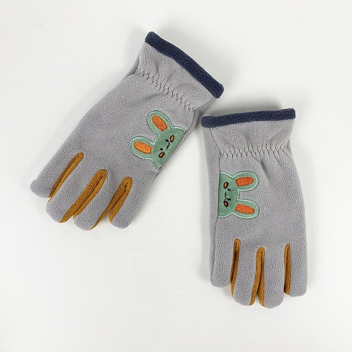 Manusi copii, design iepure, fleece, unica