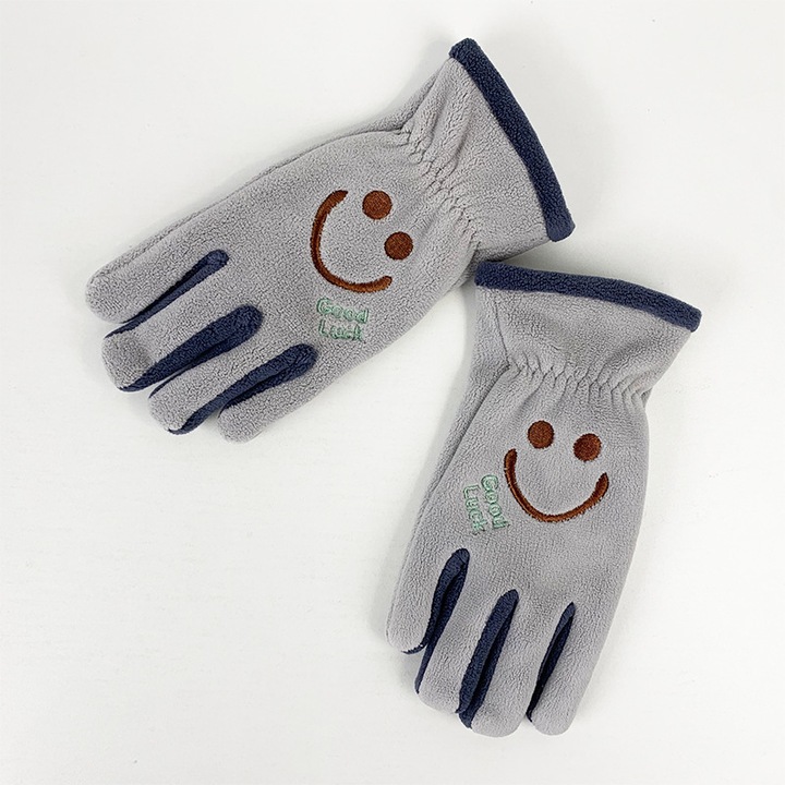 Manusi copii, ST-94, fleece, gri, marime unica