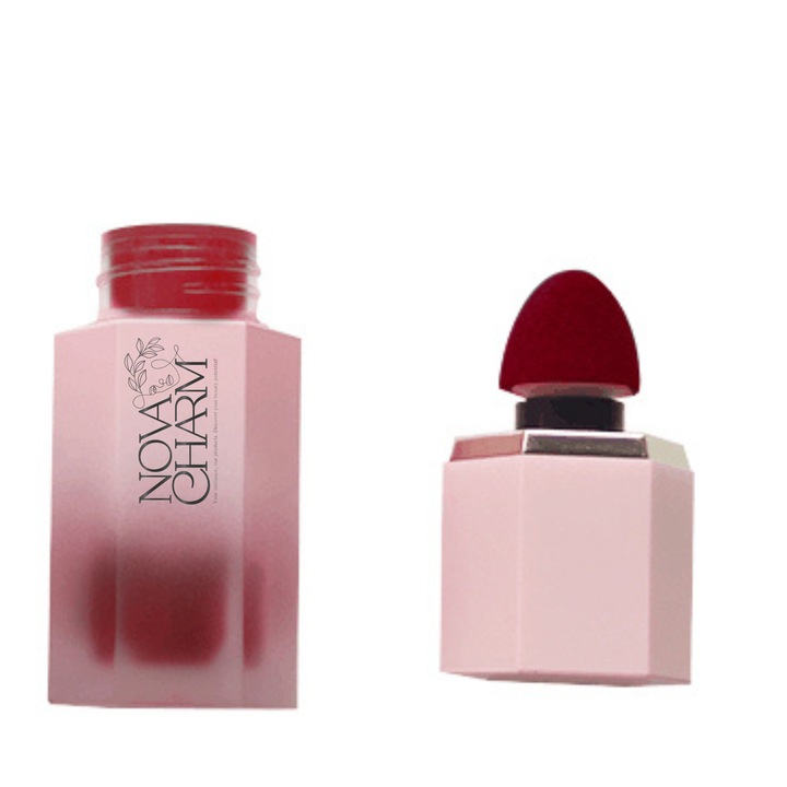 Fard de Obraz Lichid NovaCharm, NovaCharm Soft Pink, Liquid Blush, Aplicator Sponge, Finish Matte, 6 g