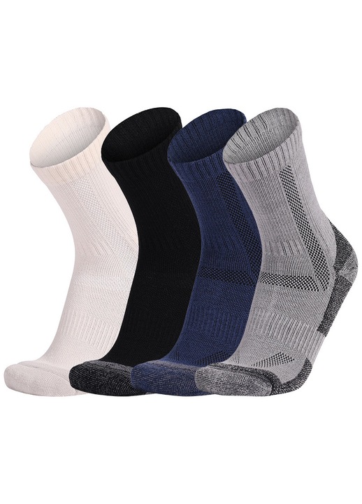 Sosete barbati, 4 perechi, lana sintetica, calduroase, marime L, 39x45